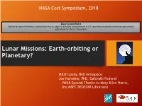 Cost Effects of Destination on Space Mission Cost with Focus on L1, L2