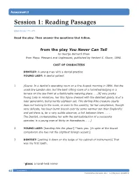 Session 1: Reading Passages