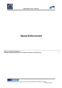 Speed Enforcement – Web Text