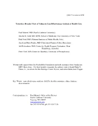 Towards a Broader View of Values in Cost-Effectiveness Analysis of Health Care