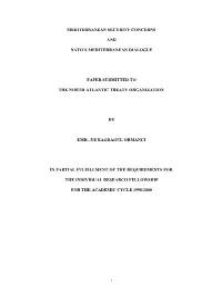 1 Mediterranean Security Concerns and Nato's