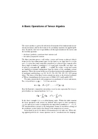 A Basic Operations of Tensor Algebra