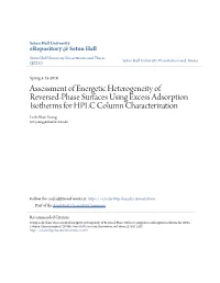 Assessment of Energetic Heterogeneity of Reversed-Phase