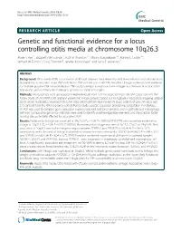 Genetic and Functional Evidence for a Locus Controlling Otitis Media At