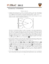 Geometry a Solutions