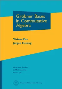 Gröbner Bases in Commutative Algebra