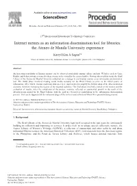 Internet Memes As an Information Dissemination Tool for Libraries: the Ateneo De Manila University Experience