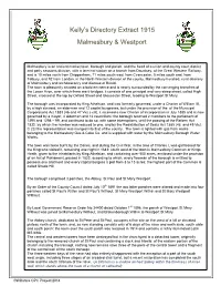 Kelly's Directory Extract 1915 Malmesbury & Westport