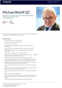 Michael Beloff QC “Always a Joy to Work With