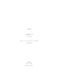 BATMAN Screenplay by Sam Hamm Based on the Character Created By