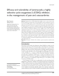 Efficacy and Tolerability of Lumiracoxib, a Highly Selective Cyclo