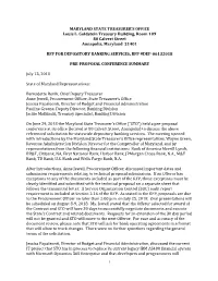 Pre-Proposal Summary