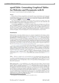 Sparktable: Generating Graphical Tables for Websites and Documents with R by Alexander Kowarik, Bernhard Meindl and Matthias Templ