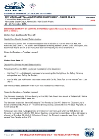 STEWARDS SUMMARY of JUDICIAL OUTCOMES Page