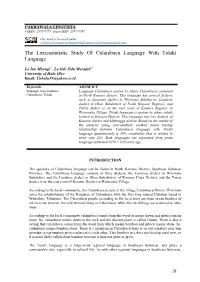 The Lexicostatistic Study of Culambacu Language with Tolaki Language