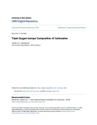 Triple Oxygen Isotope Composition of Carbonates