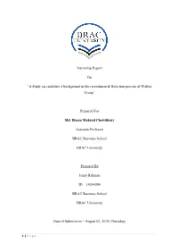 A Study on Candidate's Background in the Recruitment & Selection Process