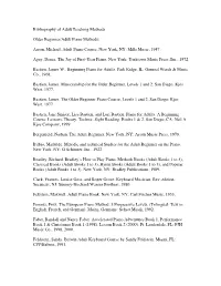 Bibliography of Adult Teaching Methods