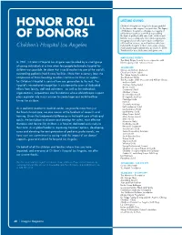 Honor Roll of Donors