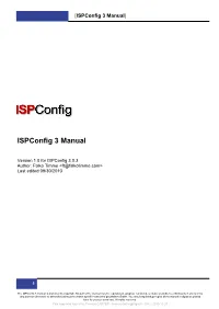 Ispconfig 3 Manual]