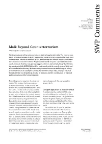 Mali: Beyond Counterterrorism WP Wolfram Lacher and Denis M