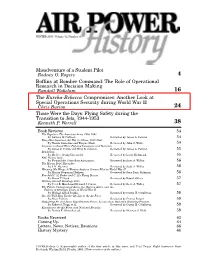 Misadventure of a Student Pilot Boffins at Bomber Command: the Role Of