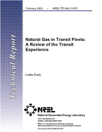 Natural Gas in Transit Fleets: a Review of the Transit Experience