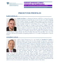 Presenter Profiles