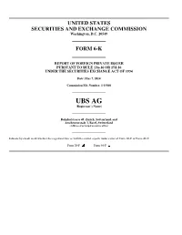 UBS AG (Registrant’S Name)