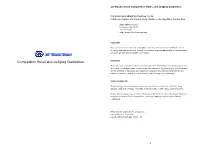Competition Rules and Judging Guidelines