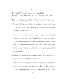 Revised Primal Simplex Method Katta G