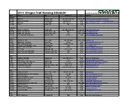 2015 Oregon Trail Running Schedule*