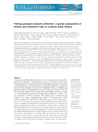 Fishing Groupers Towards Extinction: a Global Assessment of Threats and Extinction Risks in a Billion Dollar ﬁshery