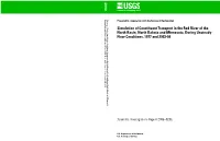 Simulation of Constituent Transport in the Red River of the North Basin