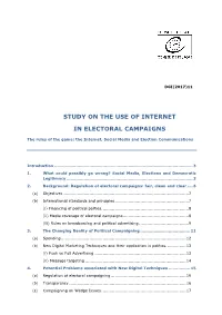 Study on the Use of Internet in Electoral Campaigns