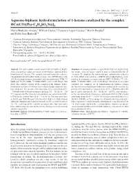 Aqueous-Biphasic Hydroformylation of 1-Hexene Catalyzed by the Complex