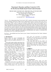 Functional Allocation and Door Control of ATO for the Korean Radio-Based Train Control System