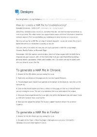 How Do I Create a HAR File for Troubleshooting?