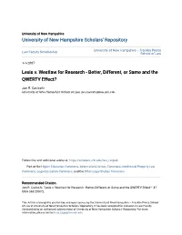 Lexis V. Westlaw for Research - Better, Different, Or Same and the QWERTY Effect?