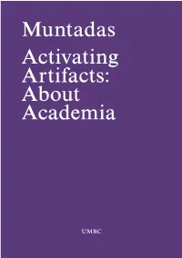 Muntadas Activating Artifacts: About Academia