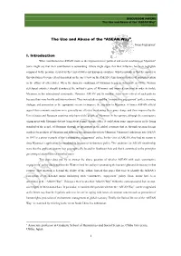 The Use and Abuse of the “ASEAN Way” I. Introduction