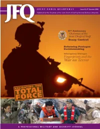Total Force NDU Press Is the National Defense University’S 8 an Interview with Thomas F