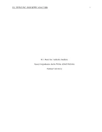 H.J. Heinz Inc: Industry Analysis 1