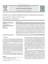 Inference on the Strength of Balancing Selection for Epistatically Interacting Loci