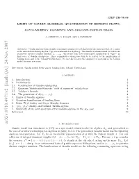 Limits of Gaudin Algebras, Quantization of Bending Flows