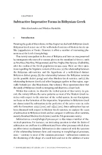 Subtractive Imperative Forms in Bithynian Greek