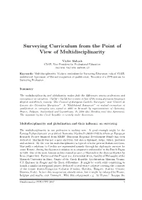 Surveying Curriculum from the Point of View of Multidisciplinarity
