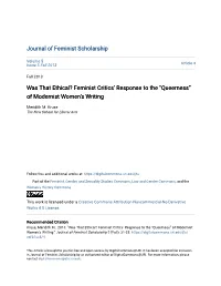 Feminist Critics' Response To