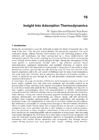 Insight Into Adsorption Thermodynamics