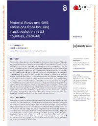 Material Flows and GHG Emissions from Housing Stock Evolution in US Counties, 2020–60